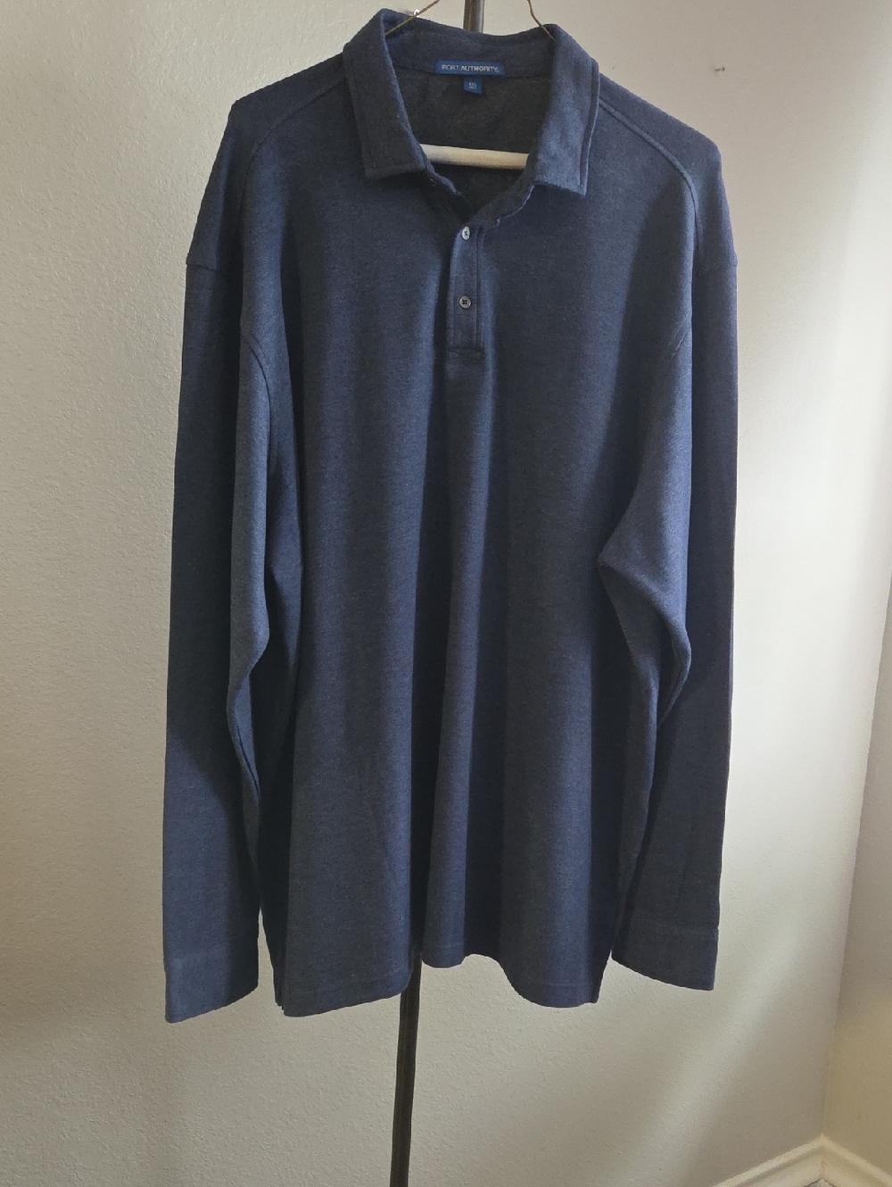 Port Authority Men's Long Sleeve Polo - Dark Navy